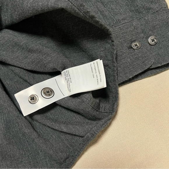 UNTUCKit Hemsworth Flannel Shirt Dark Gray Men’s XXLarge Long Sleeve Relaxed Fit - Picture 11 of 14
